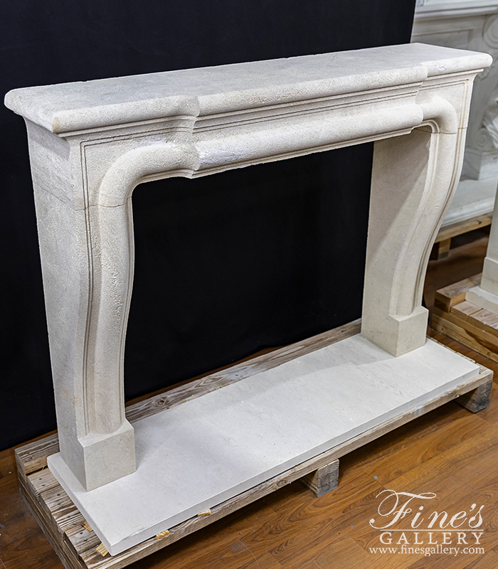 Marble Fireplaces  - Old World Mantel In French Limestone  - MFP-2510